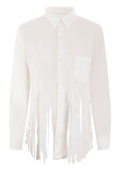 Camicia con frange in bianco di Comme Des Garçons - donna COMME DES GARCONS COMME DES GARCONS | RMB0102